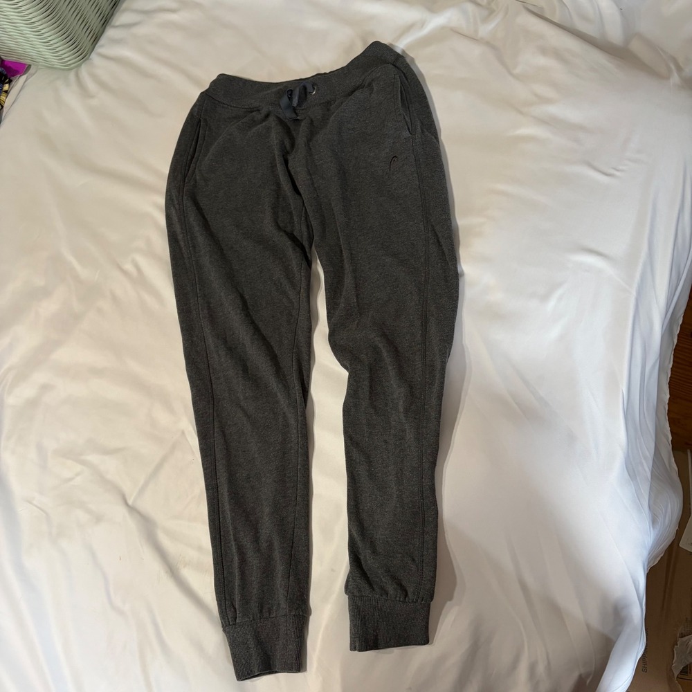 Head Womens Charcoal Gray Heather Fleece Lined Jogger Sweatpants XS RN117927